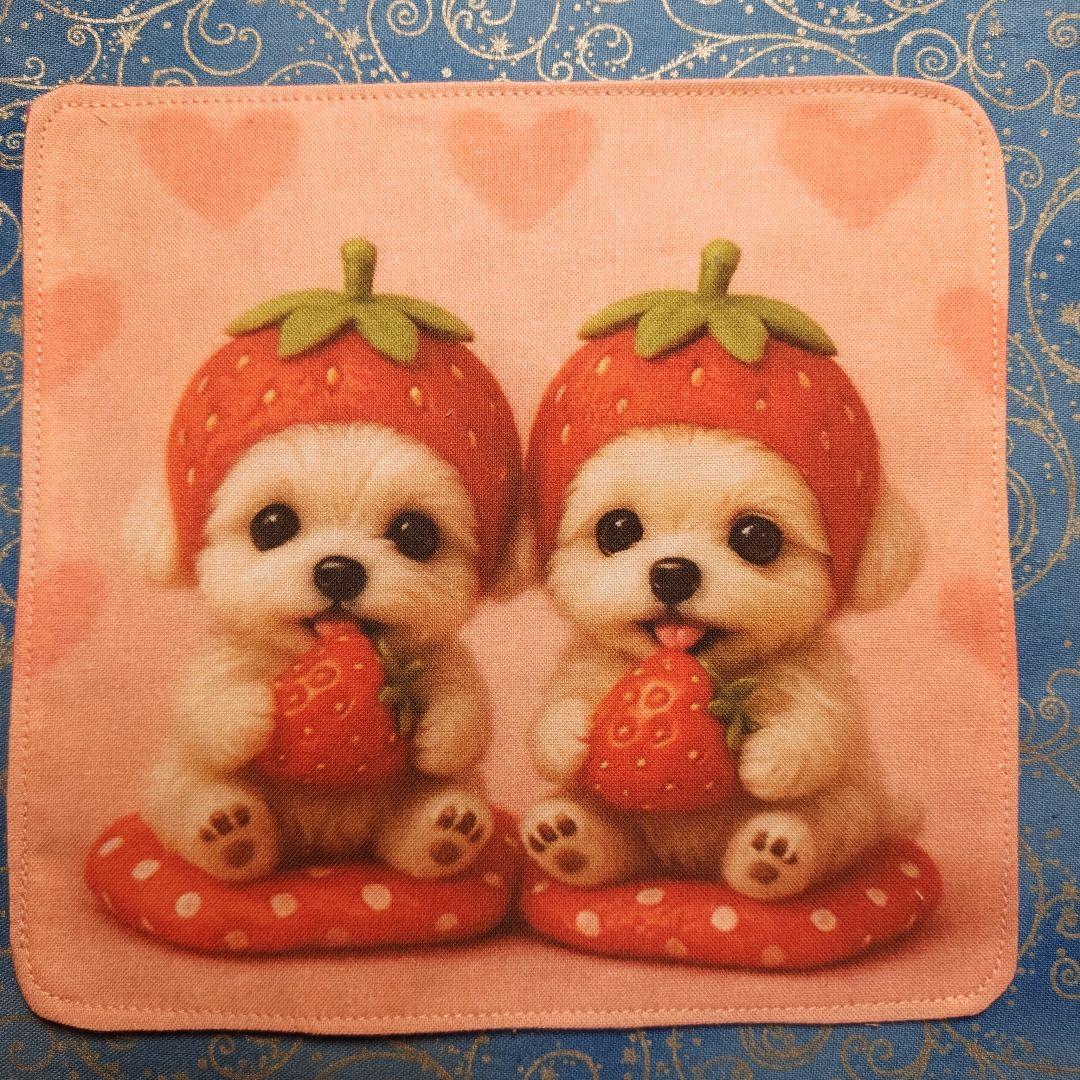 りあ　ハンカチ12枚 パネル22枚　マルチーズちゃん柄　34枚