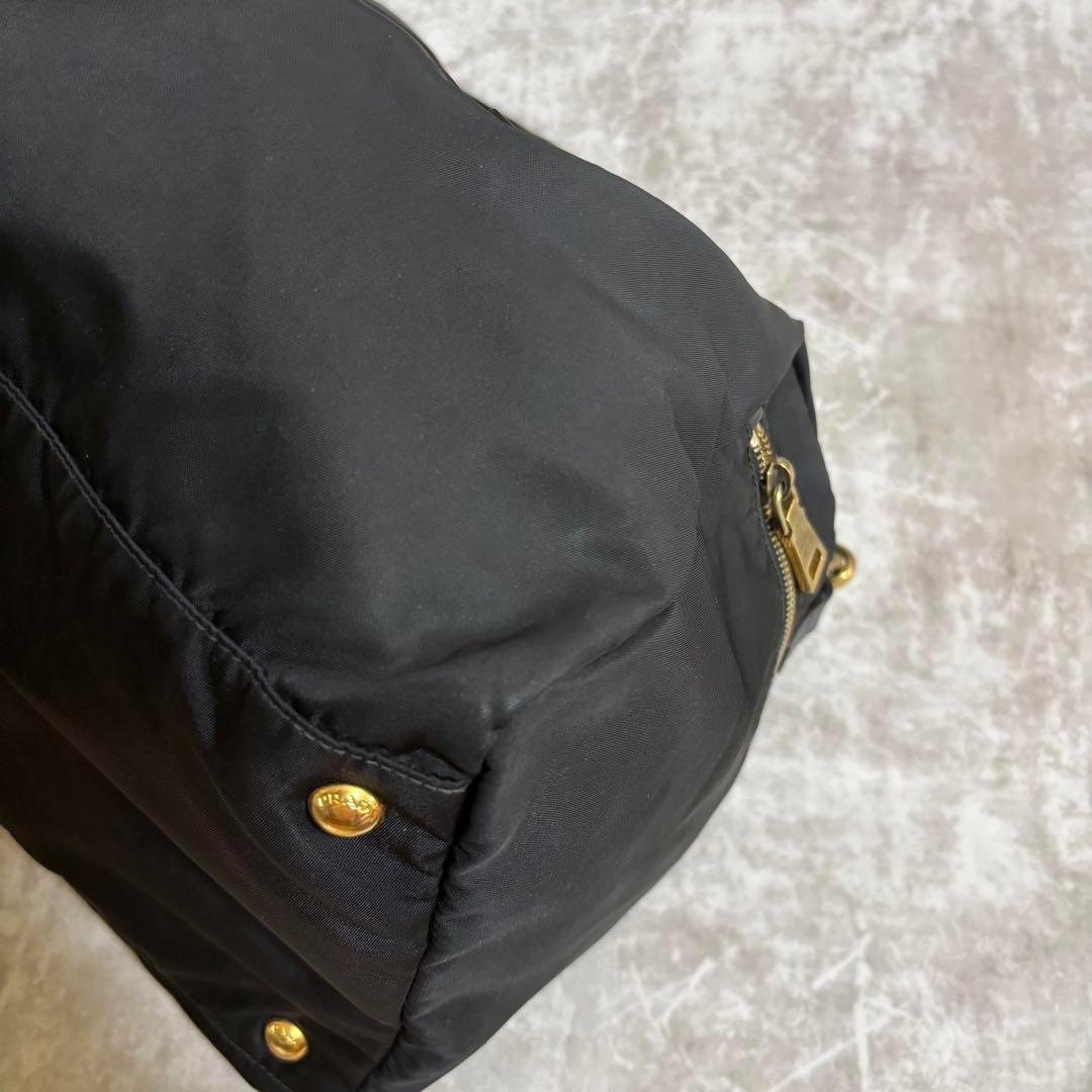 I53 PRADA プラダ　ボストンバッグ　三角ロゴ　ナイロン　2way 良品