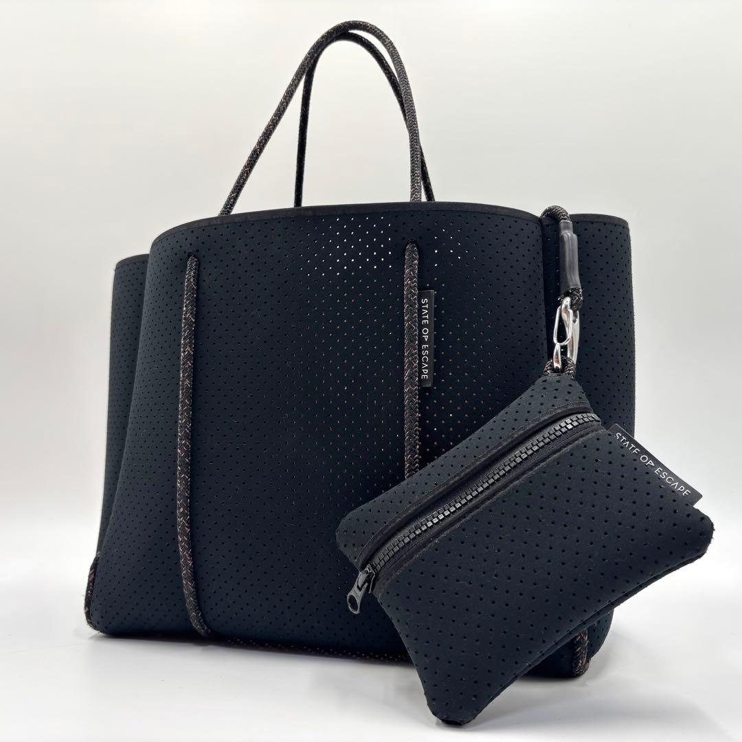 【未使用に近い】 STATE OF ESCAPE トートバッグ ブラック 黒