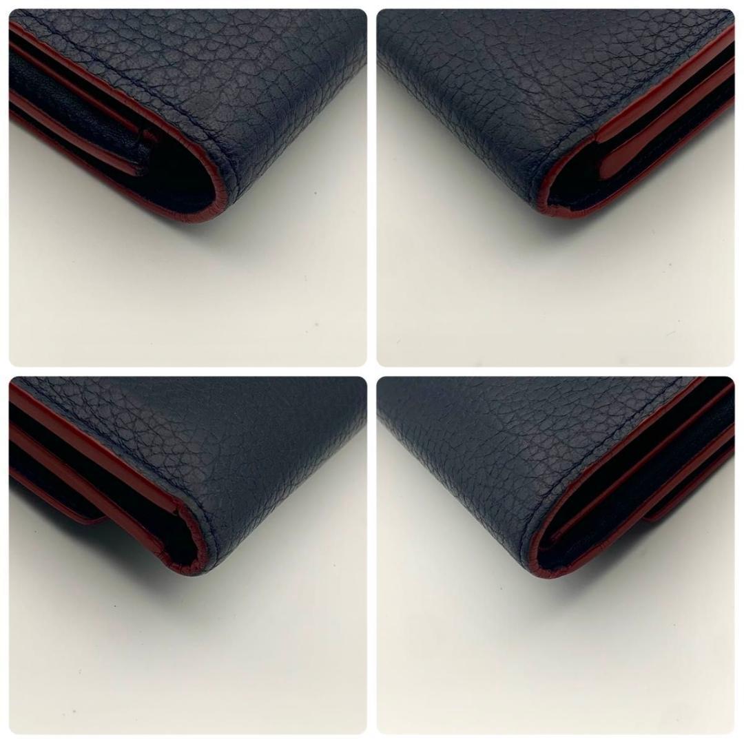 鑑定済み 美品 ルイヴィトン ポルトフォイユ カプシーヌ コンパクト 財布 革