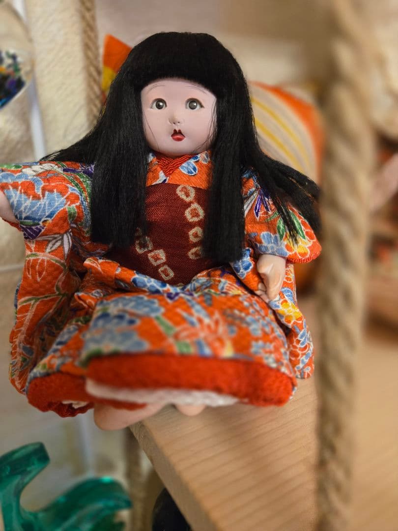 ☆うさぎ✨市松人形(訳あり）『♡華姫♡御前&豆:市松人形セット』✨