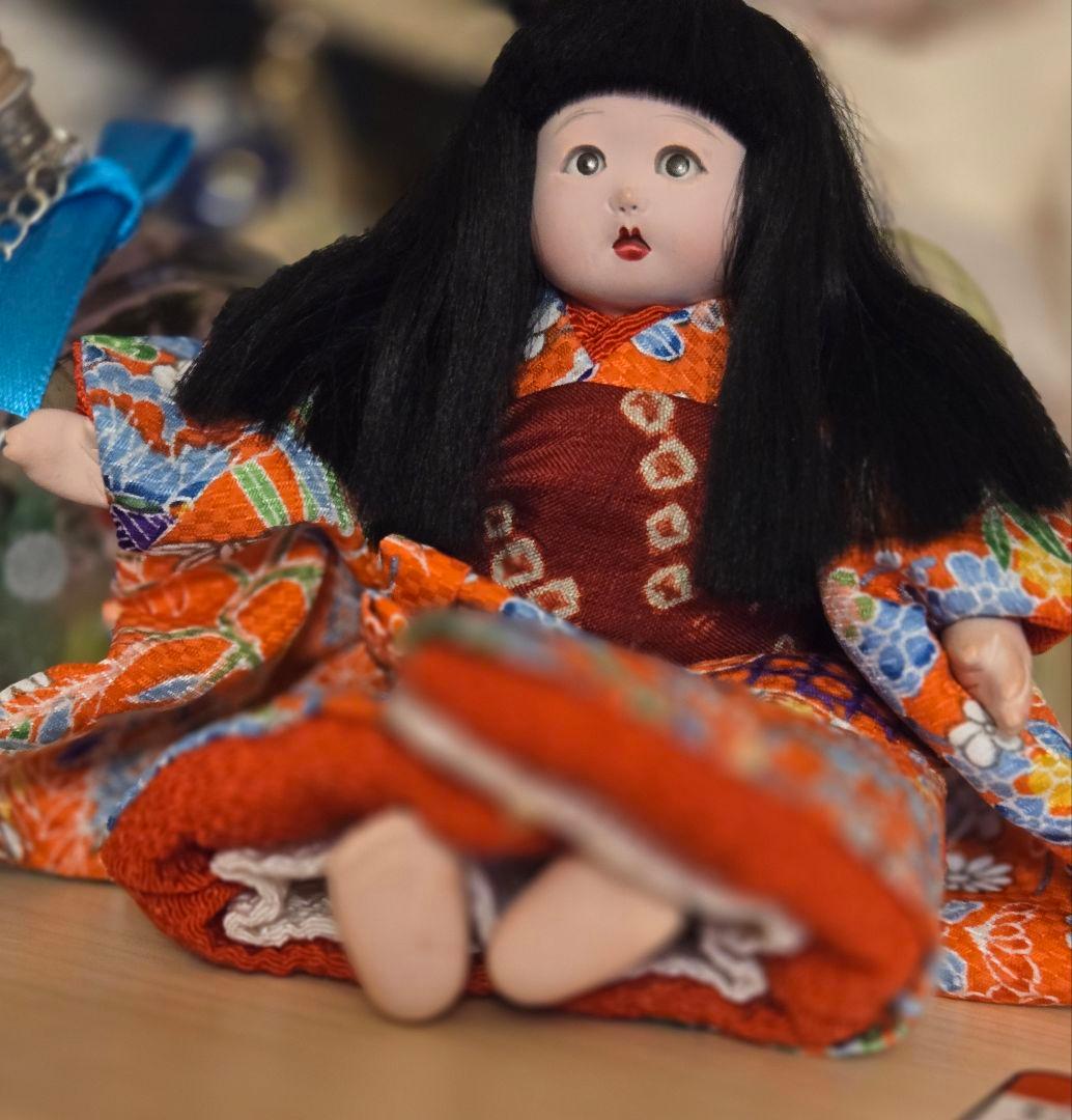 ☆うさぎ✨市松人形(訳あり）『♡華姫♡御前&豆:市松人形セット』✨