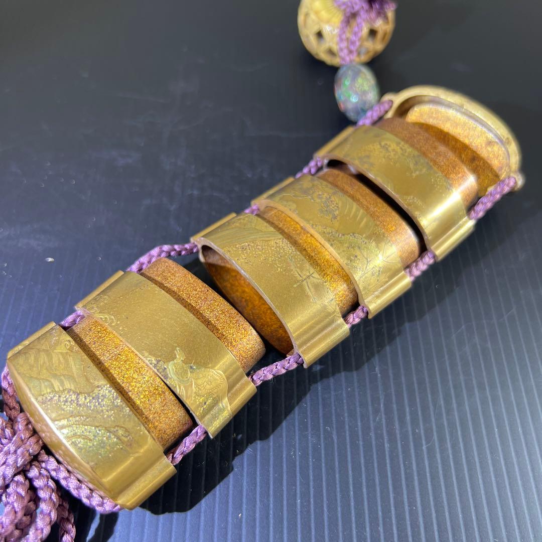 梶川作　極上蒔絵印籠　蓋無木箱付　71g 東Y7-0710⭐︎2F