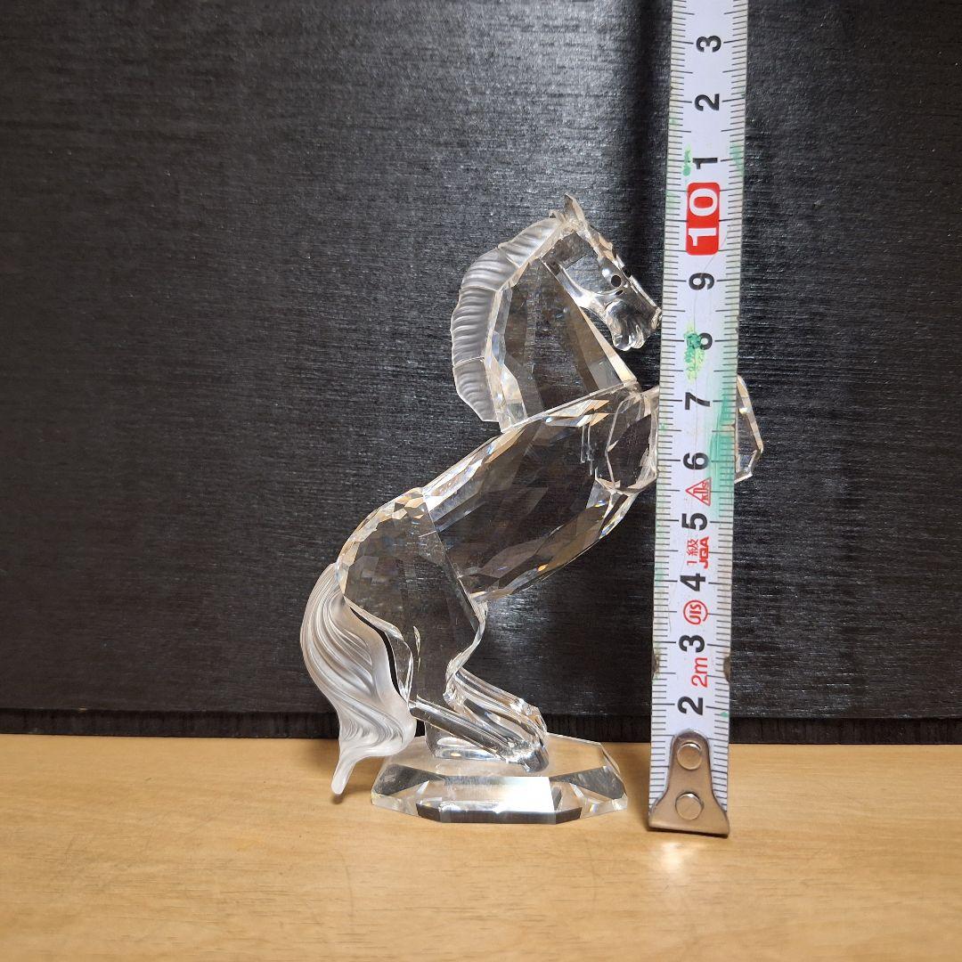 【極美品】スワロフスキー クリスタル 置物 ホース 跳ね馬 箱なし 廃盤品