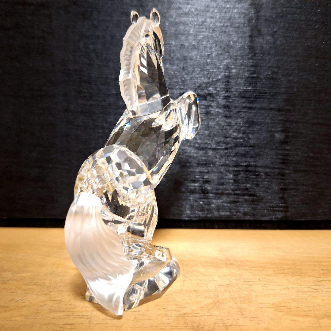 【極美品】スワロフスキー クリスタル 置物 ホース 跳ね馬 箱なし 廃盤品
