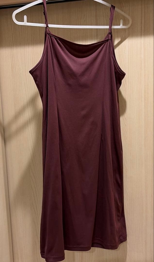 【お値下げ】anuans アニュアンス　ライトダブルサテンカシュクールワンピース