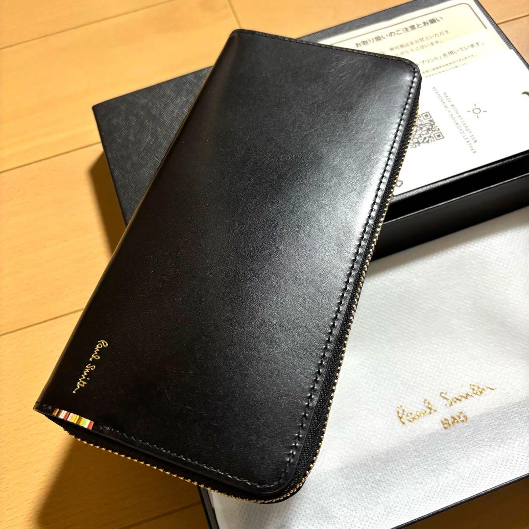 Paul Smith マルチストライプタブ　長財布　ラウンドジップ　新品未使用