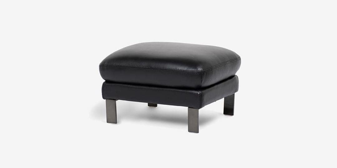 オットマン 「L/S 58N（エルエス58）」 本革 #J-023C ブラック色