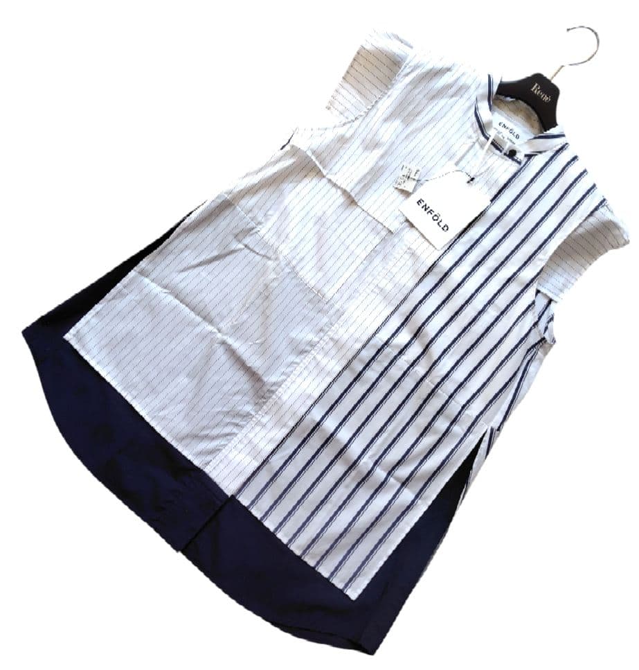 【ENFOLD】23商品新品　SQUARE FRENCH SHIRT 38