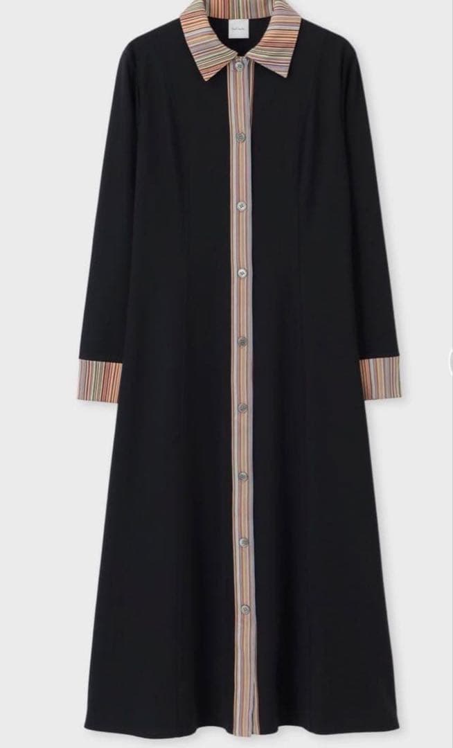 M*e様 Paul Smith シャツワンピース ブラック/ストライプ