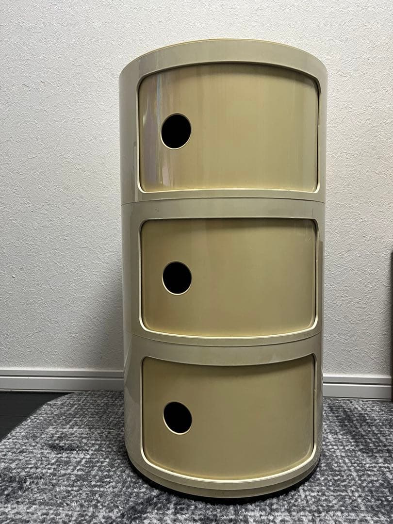 Kartell カルテル　コンポニビリ 3段 ホワイト　キャビネット