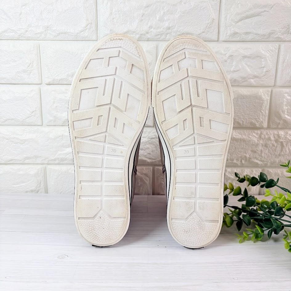 アッシュ VIRGIN ベルト ハイカット スニーカー グレージュ 本革