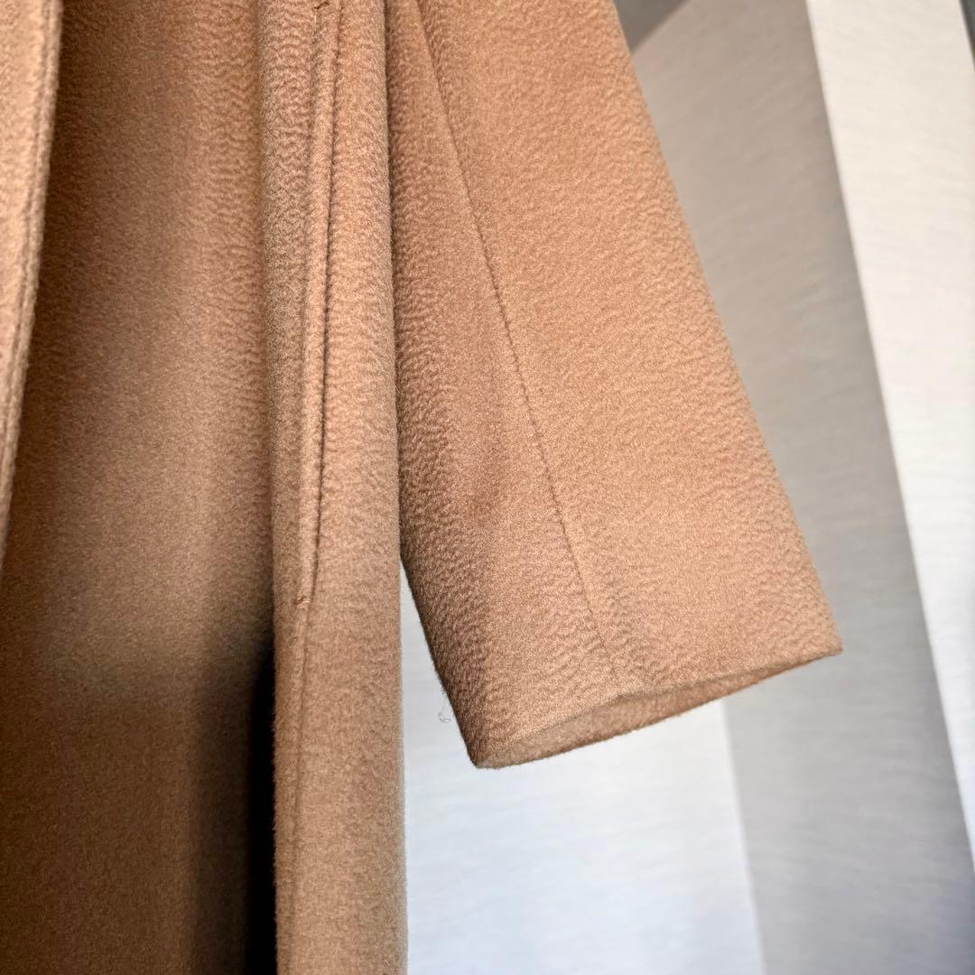 新品同様‼️ マックスマーラ 艶感美しい ショールカラーベルテッドコート