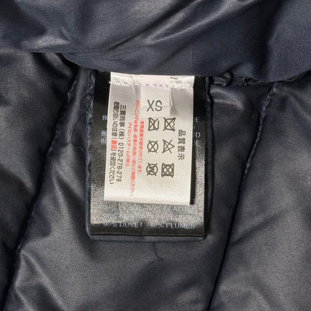 Bark バーク 鬼ワッフル編み ダウンジャケット ネイビー 異素材