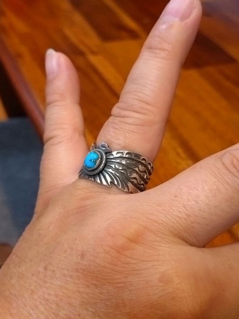 専用ページ❗️インディアンジュエリー、ターコイズサンダーバードリング