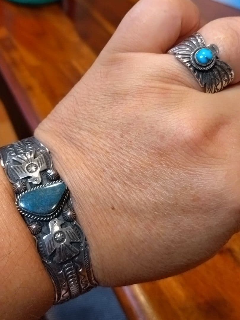 専用ページ❗️インディアンジュエリー、ターコイズサンダーバードリング