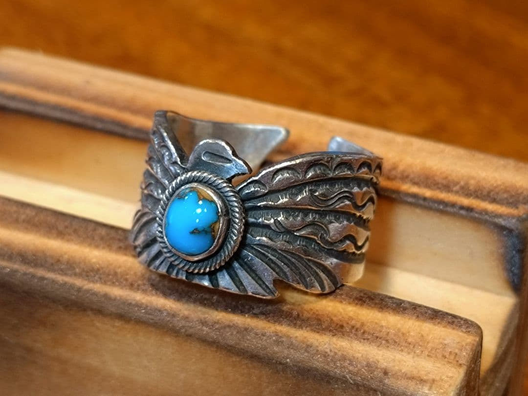 専用ページ❗️インディアンジュエリー、ターコイズサンダーバードリング