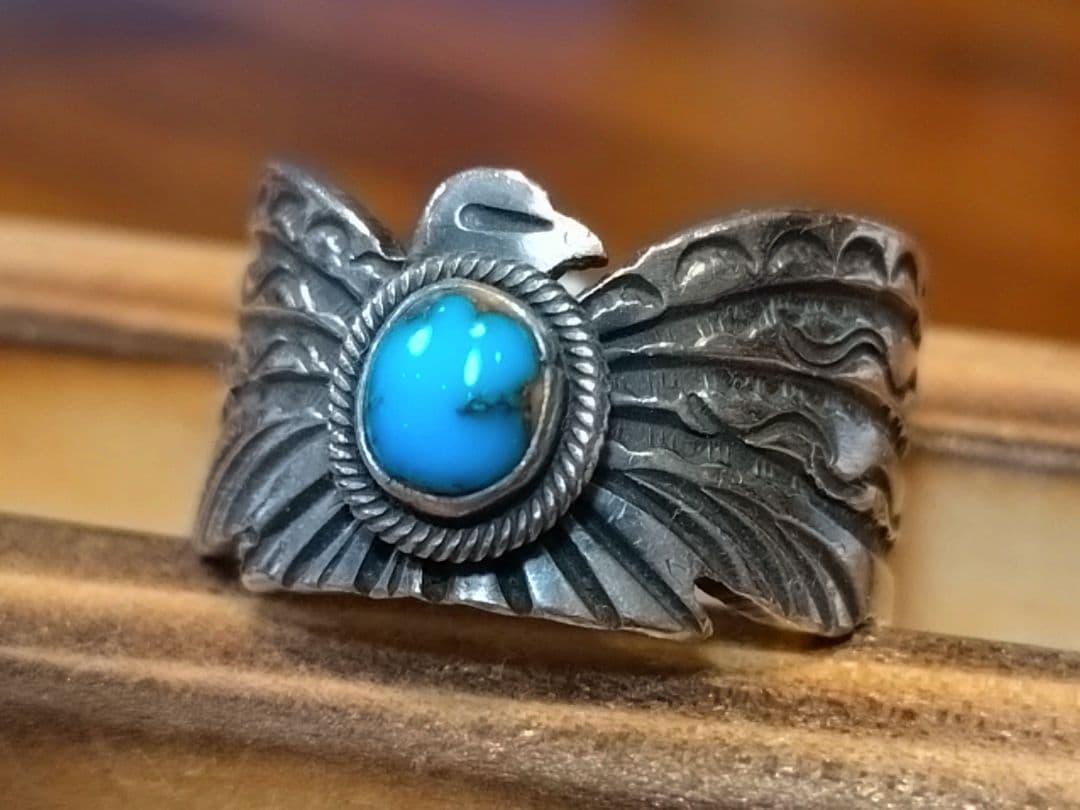 専用ページ❗️インディアンジュエリー、ターコイズサンダーバードリング