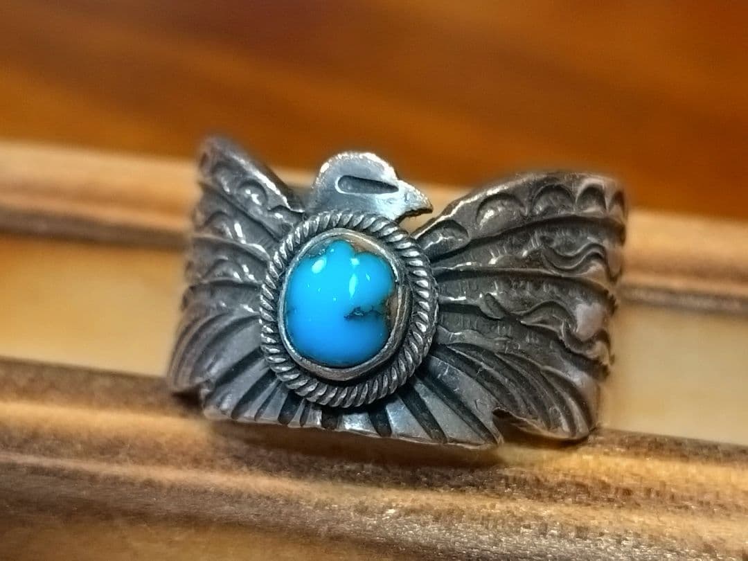 専用ページ❗️インディアンジュエリー、ターコイズサンダーバードリング