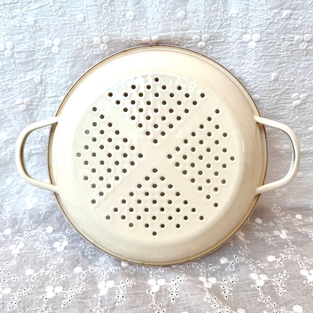 希少レア 旧イマン ポーレットコランダープレート ホーロー 花柄雑貨アンティーク