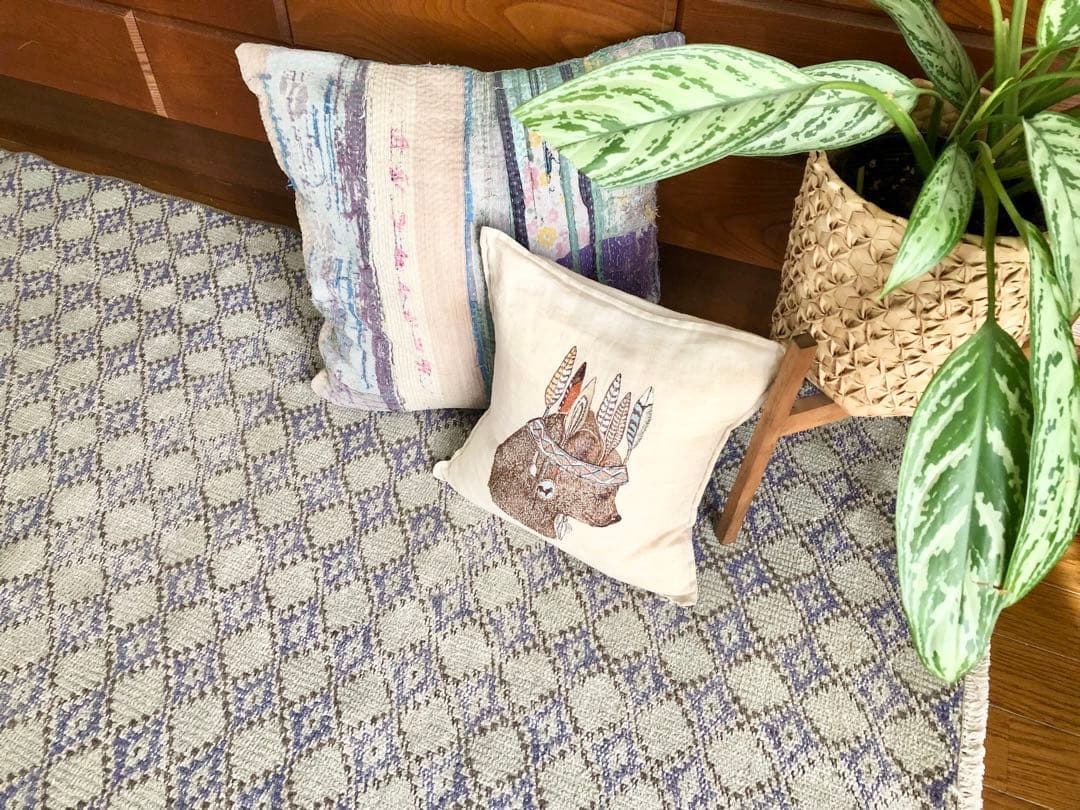 ✴︎1960年代 ヴィンテージ・トルコラグ✴︎lavender/ice-gray