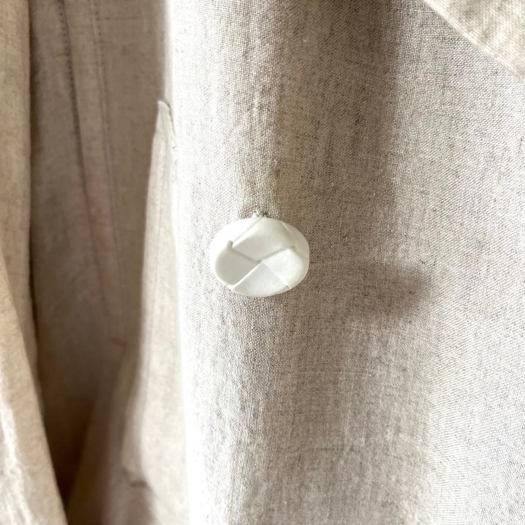 古着 ヨウジヤマモト ギミック リネン オーバー トレンチコート