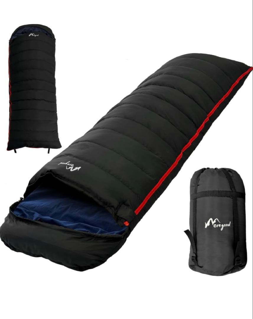 【2点セット】 人工ダウン 寝袋 封筒型 防水 -25℃ キャンプ 防災