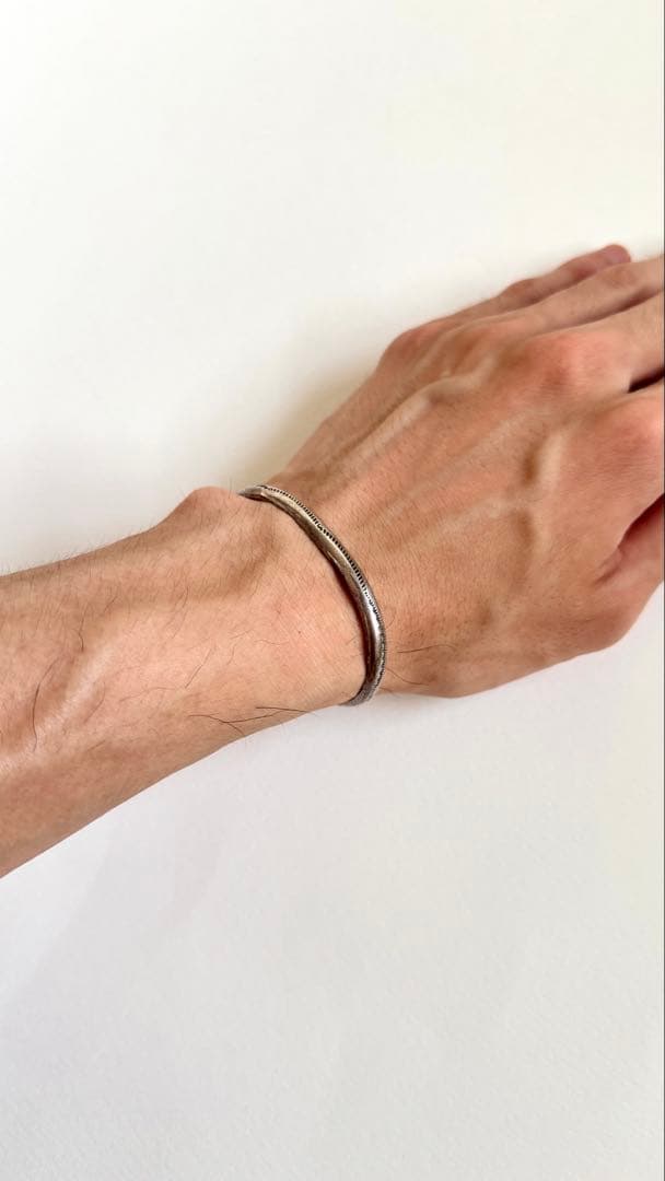 希少｜ナバホ族 カレン族 ヴィンテージ 925 シルバーバングル 1LDK