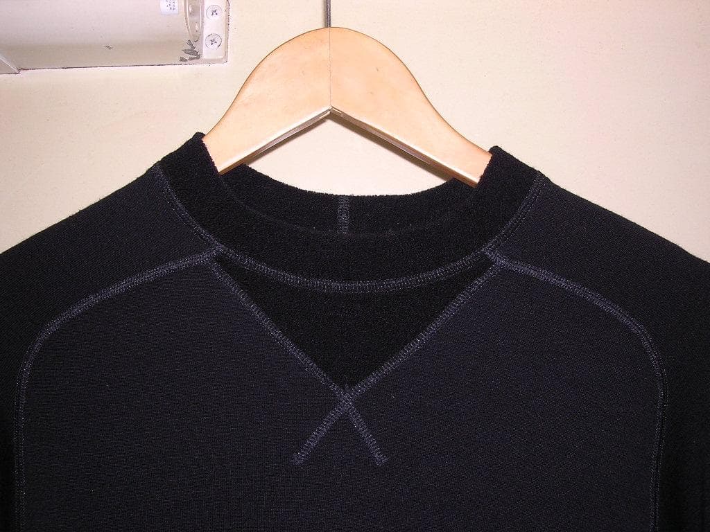 07年 USA製 パタゴニア メリノウール クルーネック ベースレイヤー S 黒