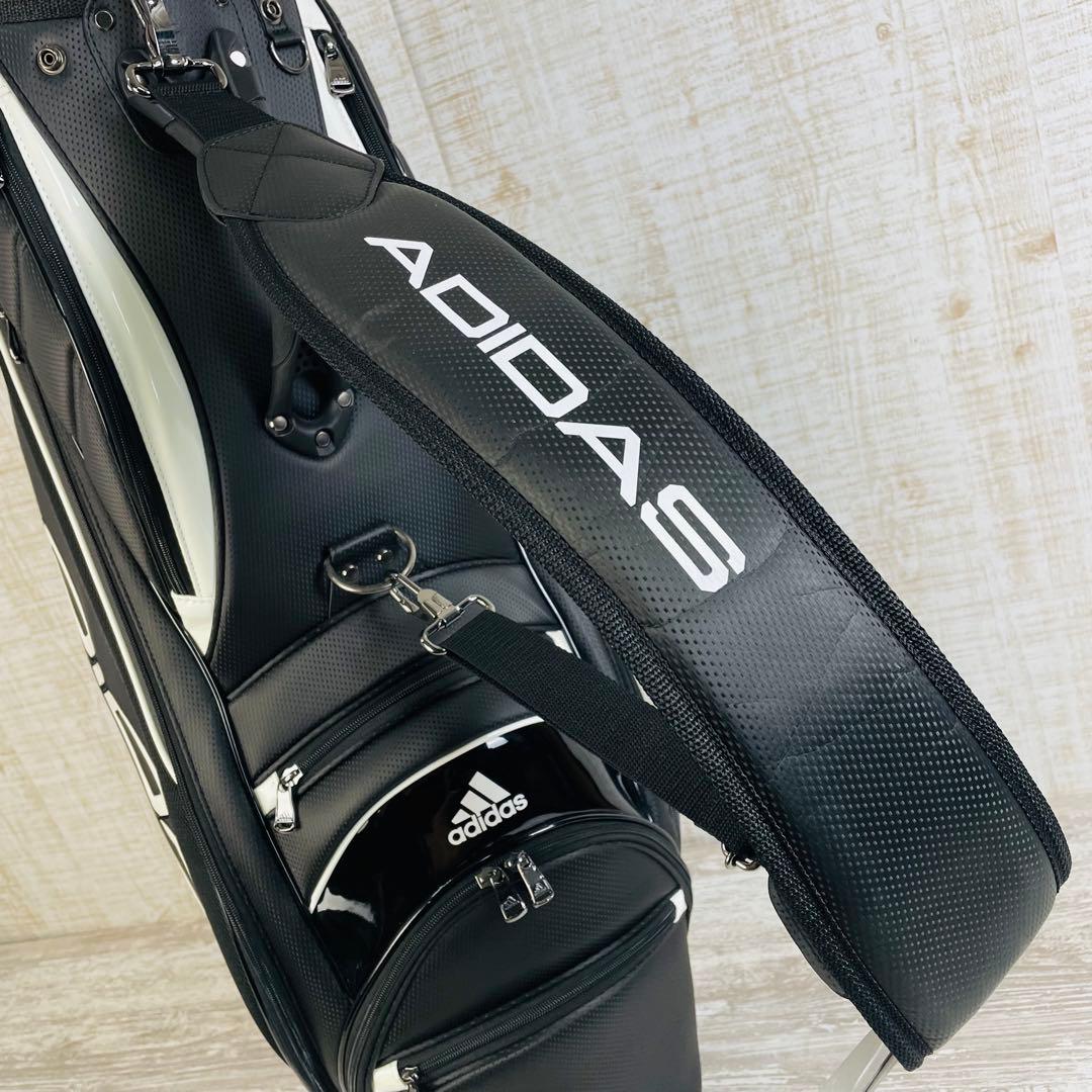 【極美品】adidas アディダスゴルフリニアロゴ キャディバッグ　9.5型