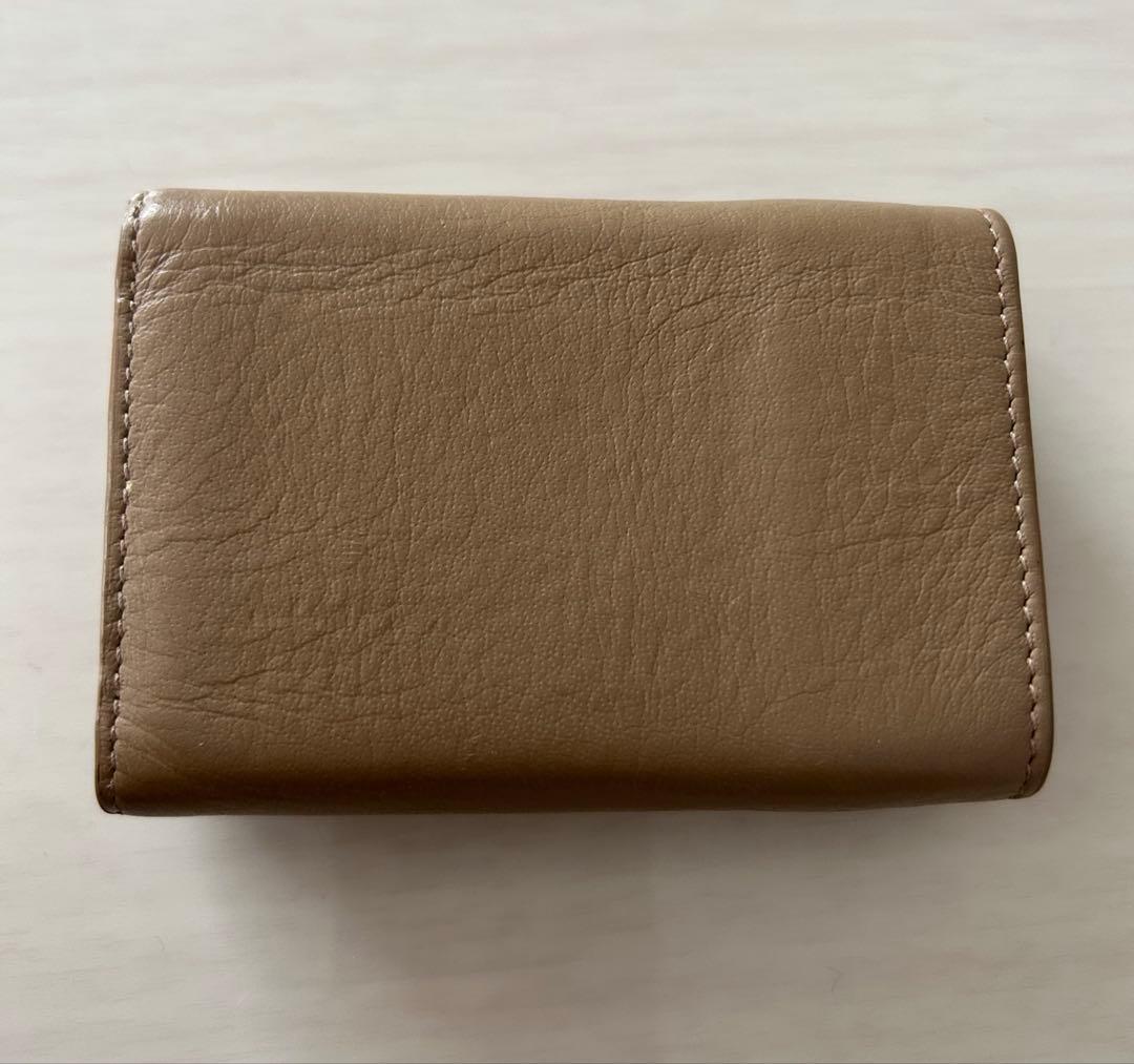 BALENCIAGA ベージュ 三つ折り財布 ミニ財布