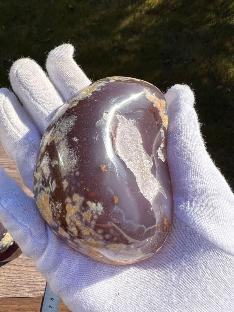 C9トレジャーメノウ 台付き 瑪瑙 風水 聚宝盆アゲート