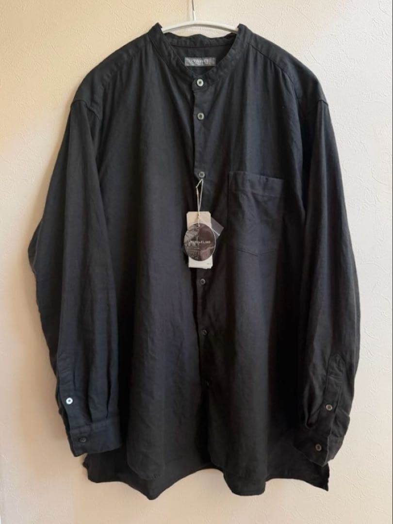 起毛リネン バンドカラーシャツ (25AW)