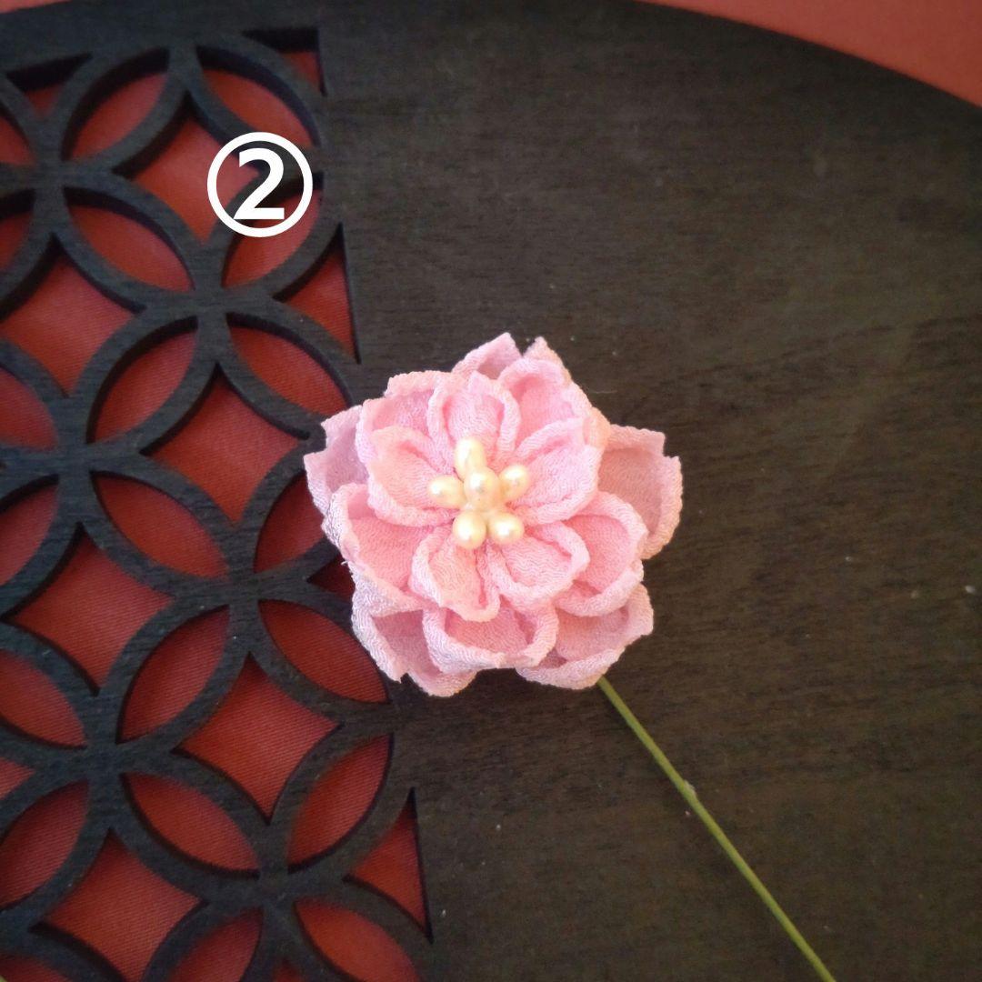 桜飾り　つまみ細工　お花見うさぎ2025　季節飾り　桜うさぎ置き物　春　桜