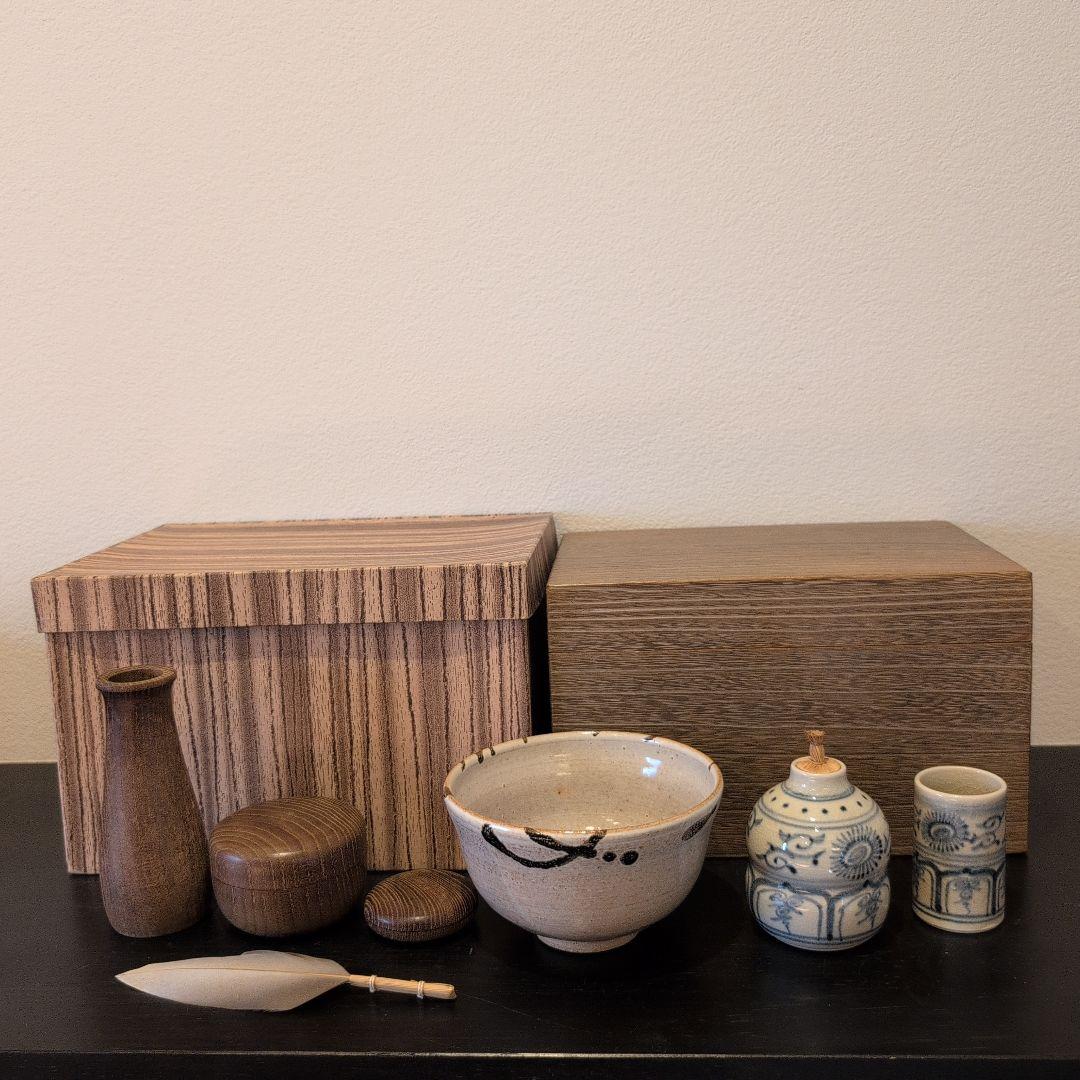 茶箱（焼桐） 利久茶箱 秀斎 茶道具 セット