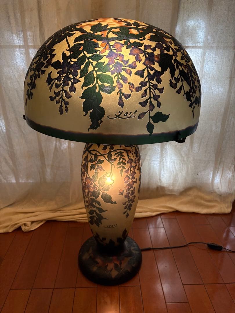 【美品】テーブルランプ　ガレ工房　照明　ランプ　アール・ヌーヴォー