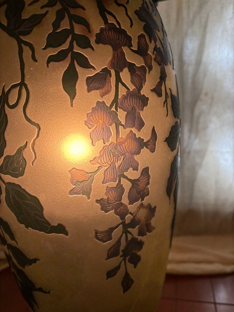 【美品】テーブルランプ　ガレ工房　照明　ランプ　アール・ヌーヴォー