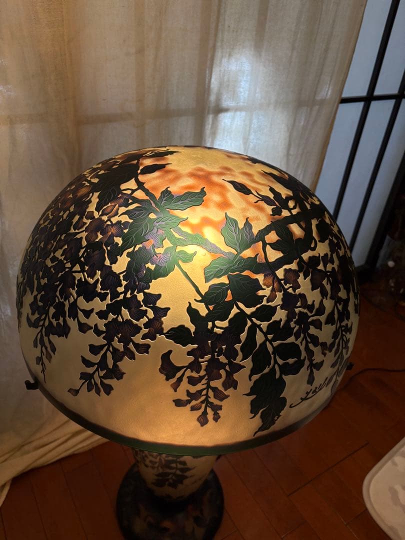 【美品】テーブルランプ　ガレ工房　照明　ランプ　アール・ヌーヴォー