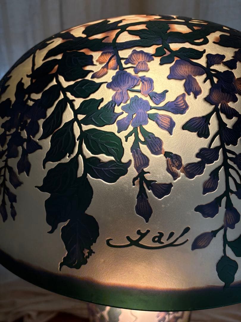 【美品】テーブルランプ　ガレ工房　照明　ランプ　アール・ヌーヴォー