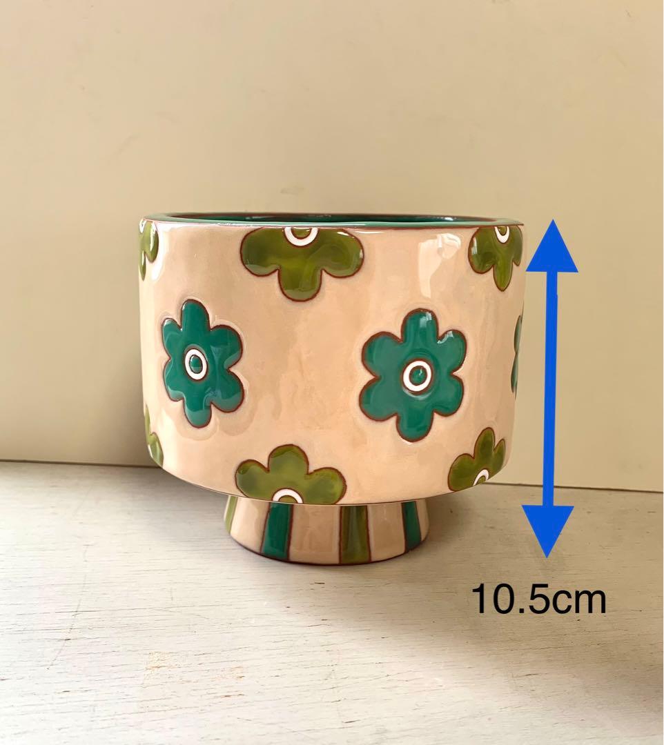 多肉植木鉢花柄2点セット✳︎テラコッタポット　プランター観葉植物