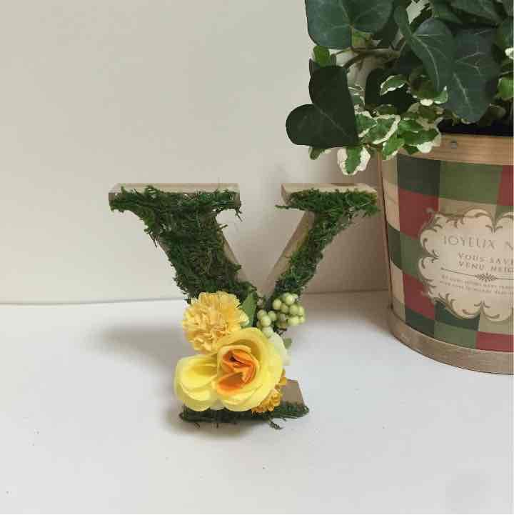 イニシャルフラワー〔3つセット〕オブジェ♡ウェディング   ハンドメイド