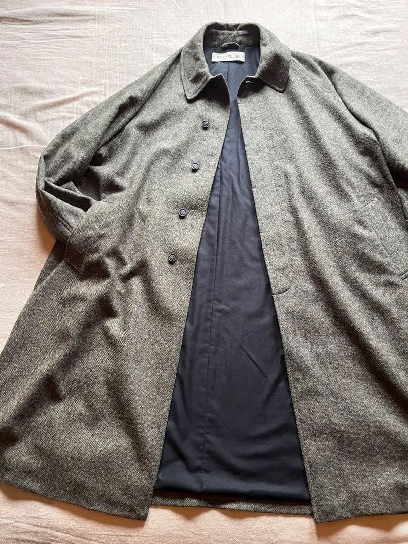 一枚袖 POLYPLOID ウール ツイード コート サイズ3 美品
