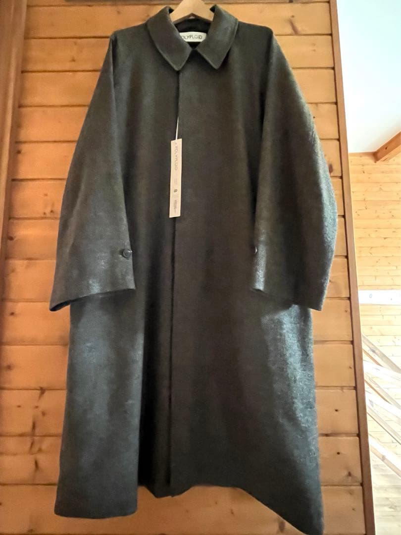 一枚袖 POLYPLOID ウール ツイード コート サイズ3 美品