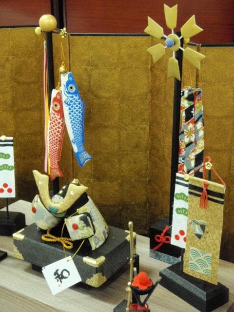 限定特価！◆新品♪50巾 ちりめん五月人形 兜飾り 鯉のぼりセット 京都龍虎堂◆