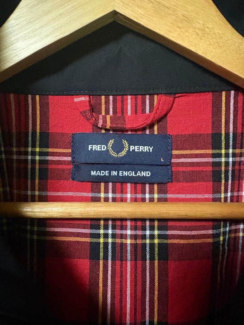 フレッドペリー FREDPERRY英国製ハリントンジャケット［ブラック］