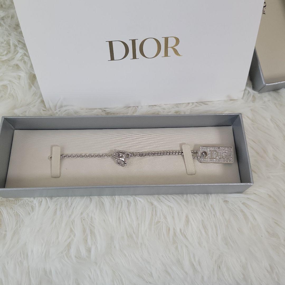 箱つき！　クリスチャン・ディオール　ブレスレット　ラインストーン　シルバー！