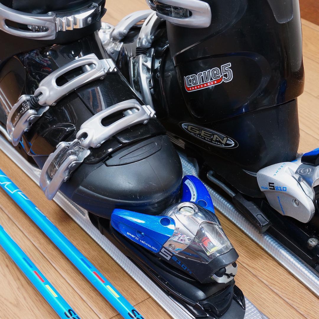 メンテ済 165cm 靴28～28.5cm SALOMONカービングスキーセット
