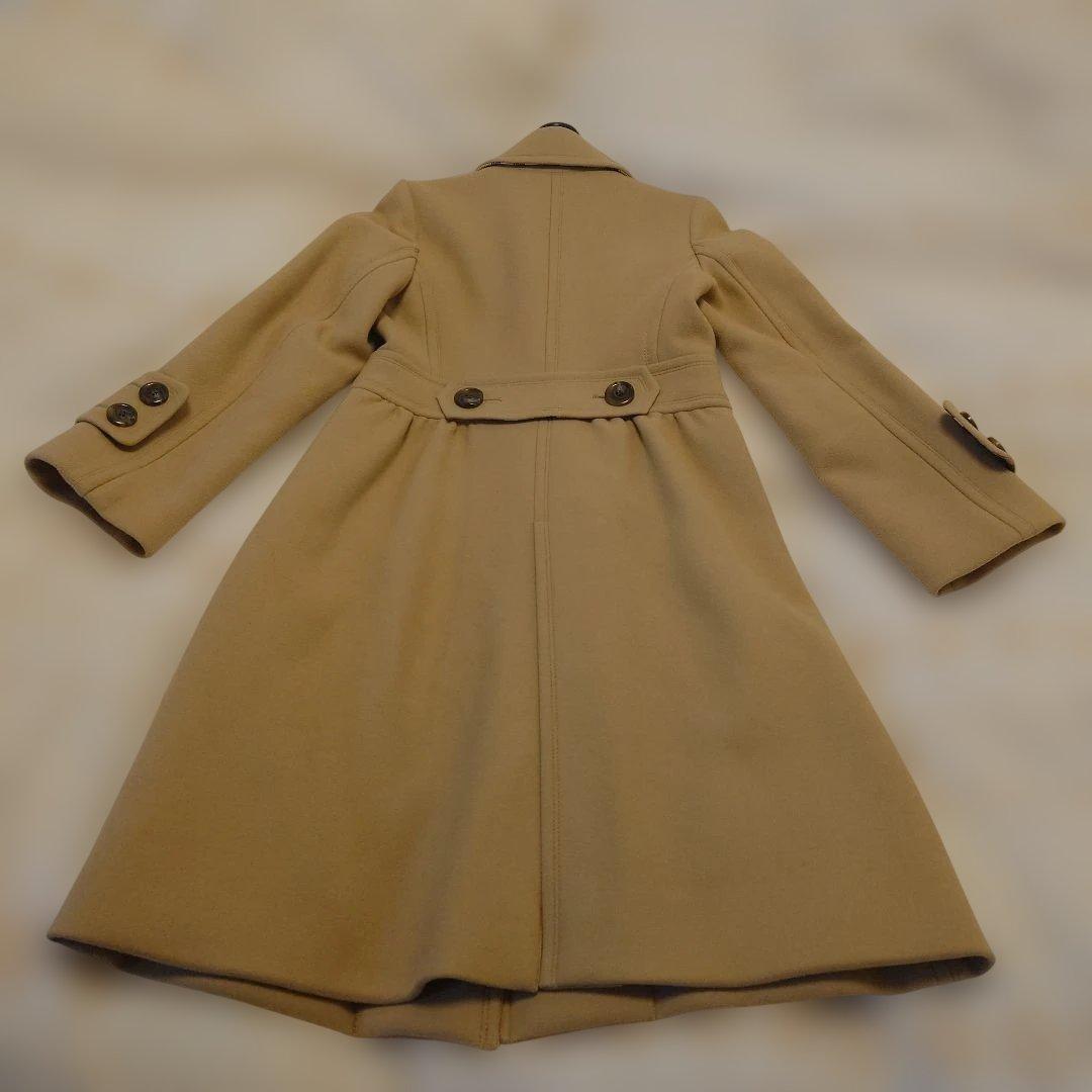 《最終値下げ》バーバリーブルーレーベル フォックスファー付ロングコート キャメル