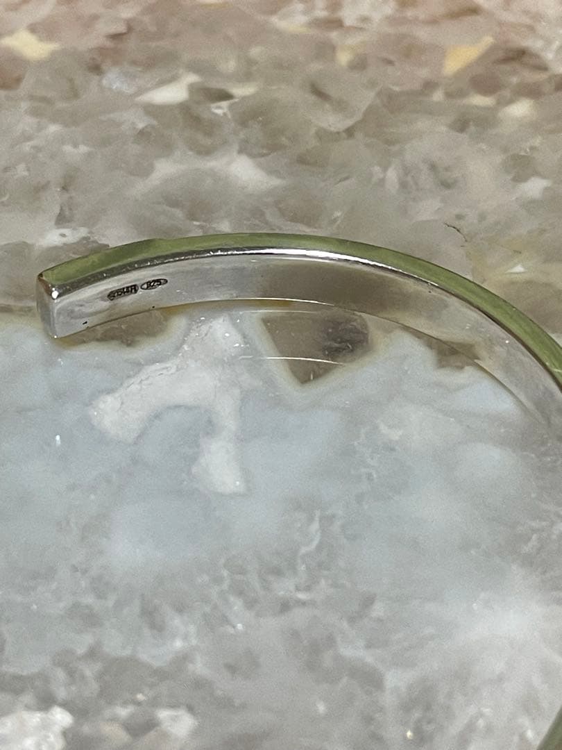 GUCCI グッチ レザー シルバー バングル ブレスレット　希少　ヴィンテージ