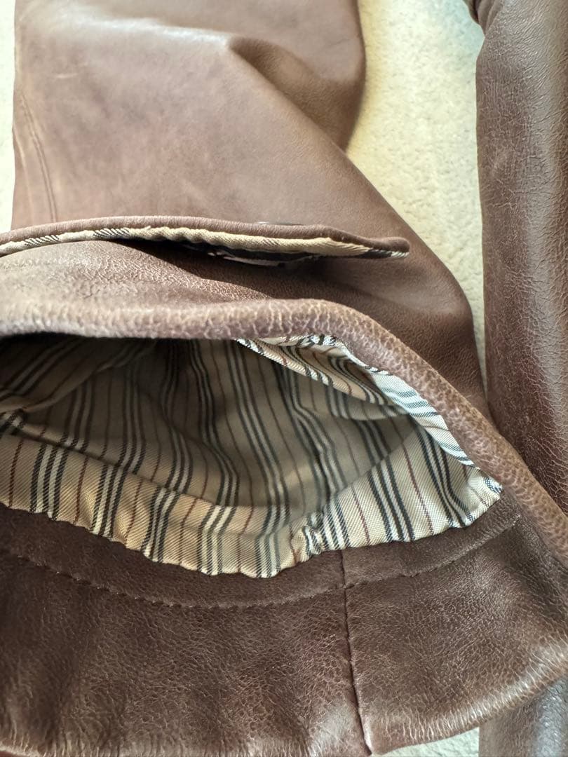 【年末Sale】バーバリーブラックレーベル ラムレザー コート（size: M）